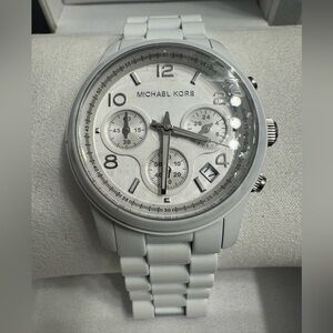 Michael Kors Slim RUNWAY White Chronograph Watch